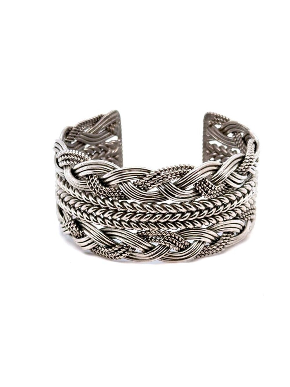 Silver Braided Cuff